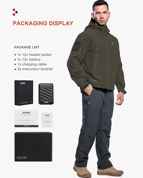 Heated Jacket for Hunting Hiking With USB Battery Men Women Thermal Coat - second product detail image