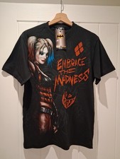 NEW - BATMAN/DC - WOMENS T SHIRT - BLACK - HARLEY QUINN - SIZE M -BNWT