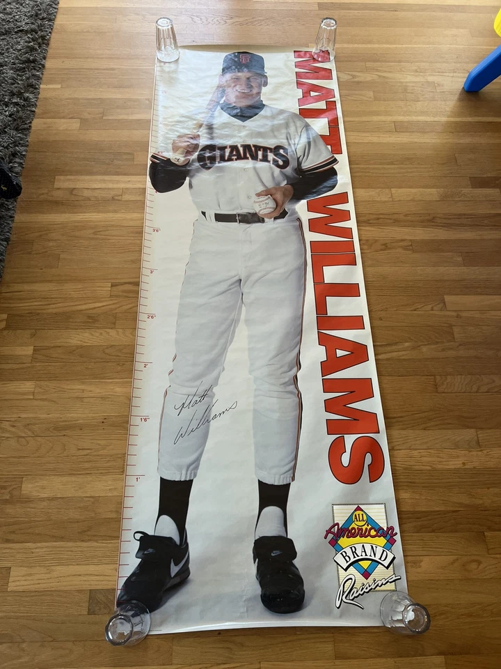 1991 SF Giants All American Raisins Matt Williams Growth Chart Full Size Poster - Image 2 of 4