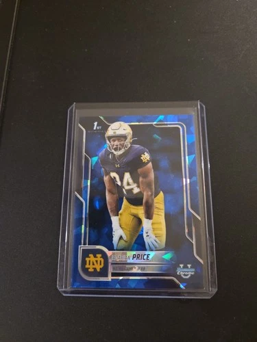 2025 Bowman Chrome U Football Sapphire Jadarian Price 1st Bowman #117 Notre Dame