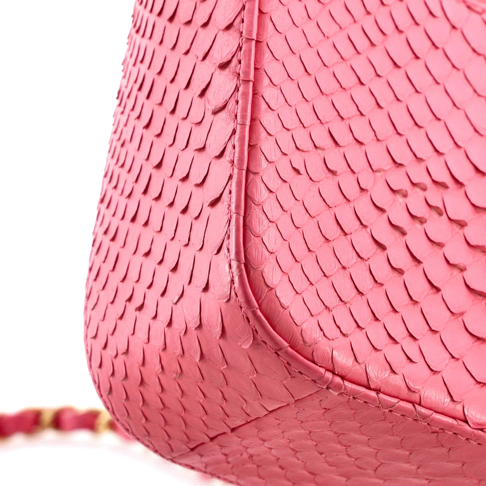 Chanel Classic Single Flap Bag Python Mini - image 7