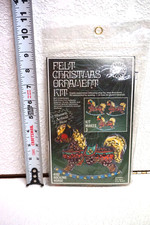 NIP Vintage Holiday Felt Christmas Ornament Kit 4162 Rocking Horse Kit makes 3
