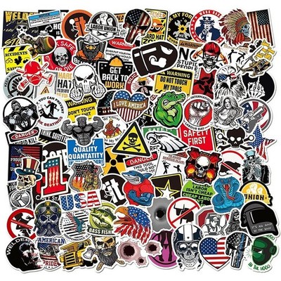 200-Pack Funny Hard Hat Stickers – Waterproof Vinyl Decals For Tool Boxes, Helmets, & Work Gear – Great Gift For Electricians, Welders & Mechanics