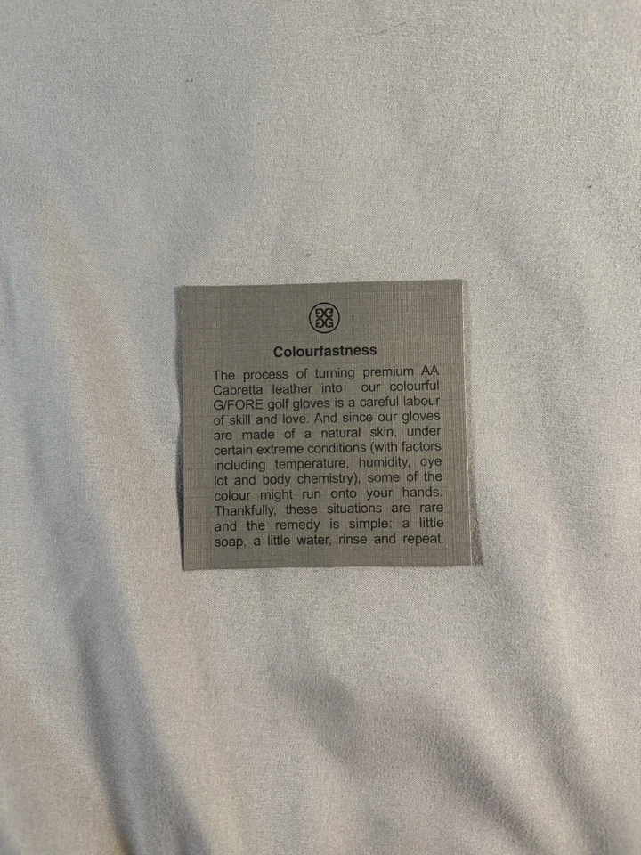 Guante de golf G/FORE de cuero de lujo para hombre para mano izquierda rosa talla M elegante de moda Foto 4 de 4