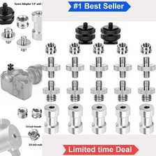 Camera Mount Screw Adapter 22 Pack 1/4 to 3/8 Thread Converter Aluminum Hot