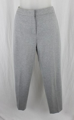 MaxMara Women's Gray Mid Rise Front Zip Cropped Pants 42 US 8