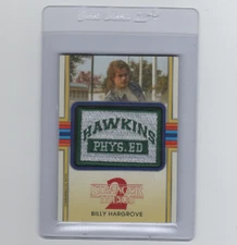 STRANGER THINGS S2 BILLY HARGROVE COMMEMORATIVE PATCH CARD  (HAWKINS PHYS ED)