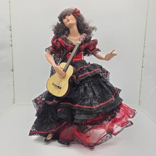 Paradise Galleries Carmelita Spanish Dancer Doll 20" w/ Guitar & Stand – Read