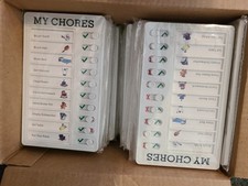 LOT OF 30 My CHORES 10 Slider To Do Check List Task Routine Board Add Adhd Kid
