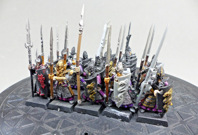 Warhammer old black elf dark elf oop unit regiment spearmen launcher spear spear