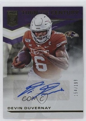 2020 Donruss Elite Turn of the Century /199 Devin Duvernay Rookie Auto RC 19yv