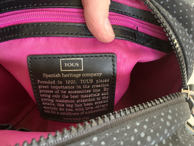 TOUS ショルダーバック Vintage Tous Bag Womens Black Gray Bag Crossbody Purse Zip