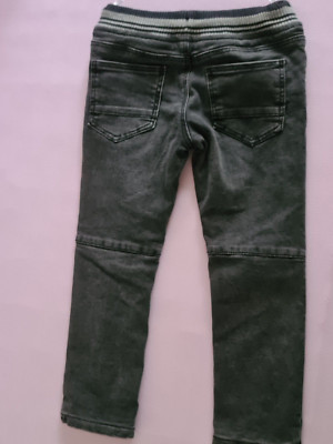 Graue Kinder Jeans mit warmem Innenfutter - 110 cm lang