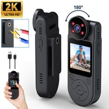 2K/1536P HD Audio Video DVR Night Vision Cam Camcorder Mini Police Body Camera