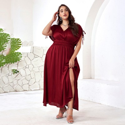 Formal Gown Size 20 Dresses With Sleeves Bridesmaid Dresses Red Dress Cold  Sleeves Dresses Floral Print Myntra Maxi Dress Curve Linen Dress Maxi