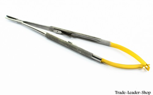 Castroviejo Needle Holder 18 cm straight with lock TC gold suture surgical NATRA - Picture 6 of 7