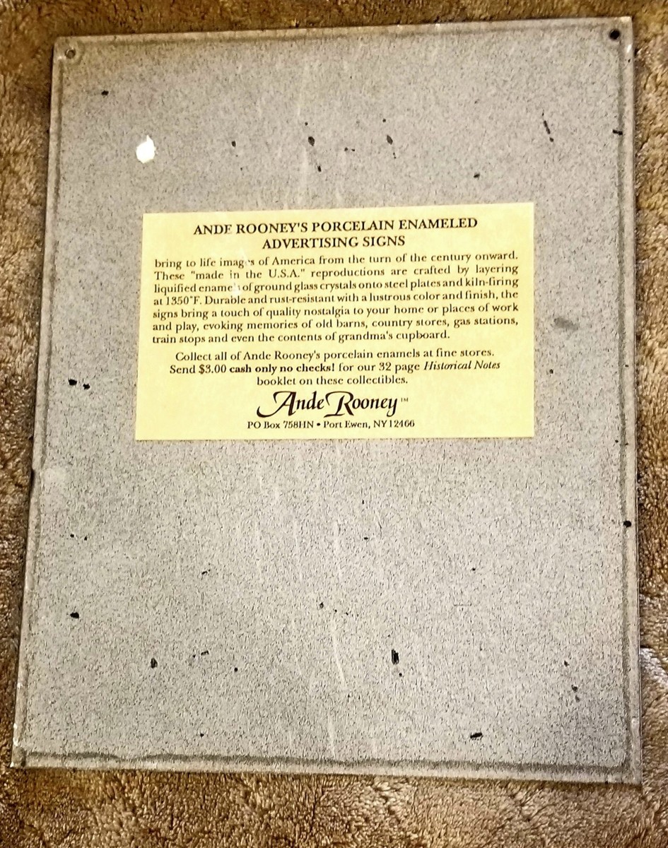 AndeRooney　看板 Harley - Davidson for 1940 Orange Porcelain Ande Rooney Sign