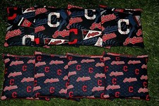 Cornhole Bean Bags Set of 8 ACA Regulation Bags CLEVELAND INDIANS Red Blue