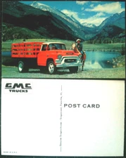 Vintage 1950s GMC Stake Farm Truck Original Postcard General Motors Chevy 1956
