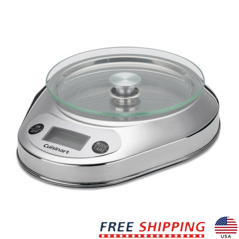 Digital Kitchen Scale Stainless Steel Bowl Large LCD Display Easy Clean Touchpad-image