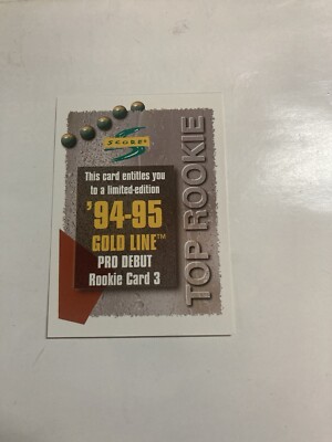1994 Score top rookie Gold Line pro debut redemption unused card #3 NHL Hockey