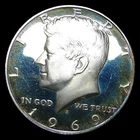 1969-S Proof Kennedy Half Dollar --- Gem Proof Cameo Stunning Coin --- #791RA