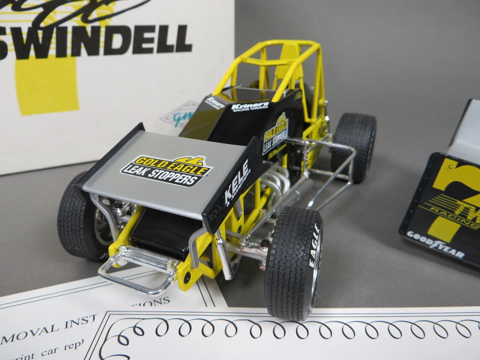 GMP 1:18 Scale Jeff Swindell Gold Eagle #7 Diecast Model Sprint Car - Image 4 of 4