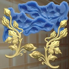 Negativform Gießform Mould Verzierung Dekor Relief Silikon Ecke Stuck (143)