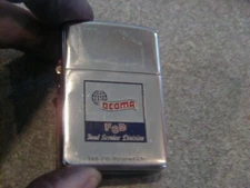 UNLIT VERY NICE CONDITION BROWN & BIGELOW USA LIGHTER OCOMA FOOD SERVICE DIV.