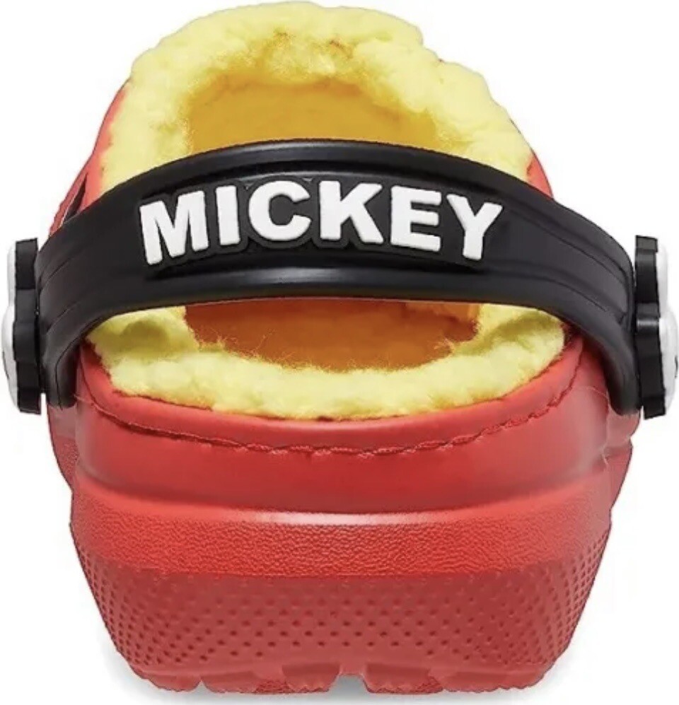 Disney Crocs Unisex Lined Clog Mickey Mouse Children Size J3 Red/Black eBay