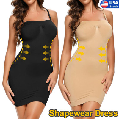 Slimming Women Shapewear Slip Dress Tummy Control Full Body Shaper Under  Dresses | eBay