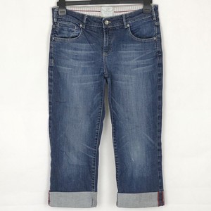 cropped turn up jeans