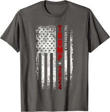 Trump 2024 Take America Back American Flag Gift Unisex T-Shirt