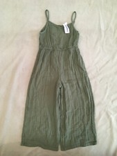 Old Navy 4T Romper Jumpsuit Muslin Gauze Cotton Terracotta Jumper Boho Nwt Green