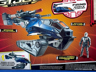 New - GI Joe H.I.S.S. TANK Cobra Commander FIRING MISSILE LAUNCHER