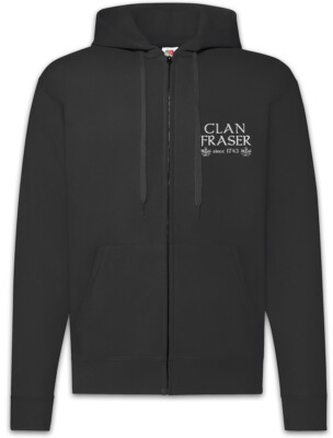 Clan Fraser Zipper Hoodie Scotland Scottish Flag Crest Outlander Jamie Claire