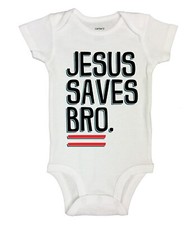 Religious Baby Bodysuits and Toddler Shirts - Jesus Saves Bro - Family Gifts
