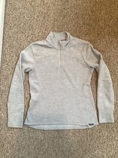 Women s Eddie Bauer 1/4 Zip Fleece Jacket Top Size L Or Large Gray