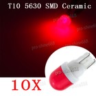 10X Red T10 Wedge Ceramic Interior Led Car Light Bulb W5W 2825 158 192 168 194 (For: More than one vehicle)