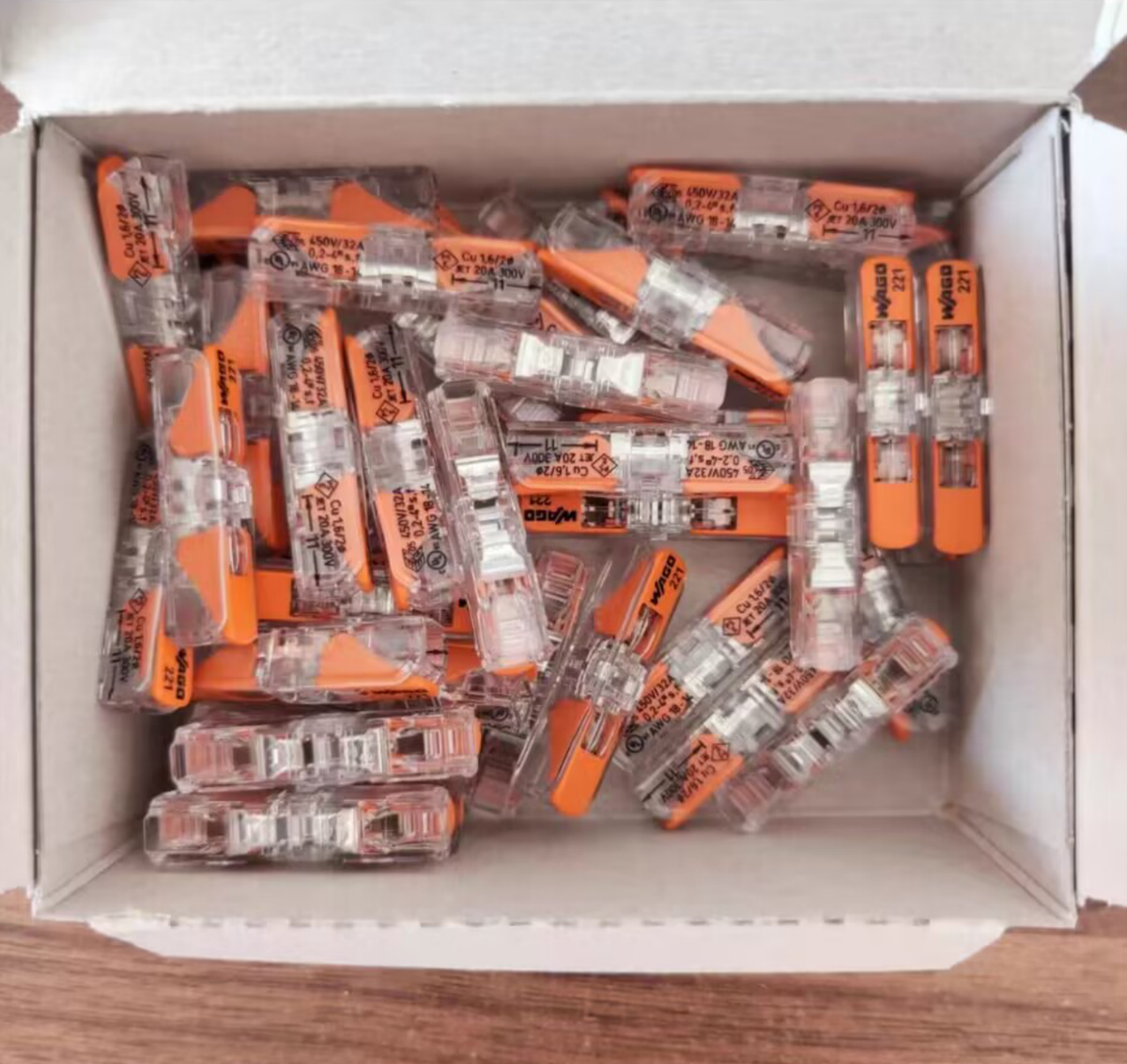 こーじ WAGO 221-413 Lever-Nuts 3 Conductor Compact Wire Connectors 24-12