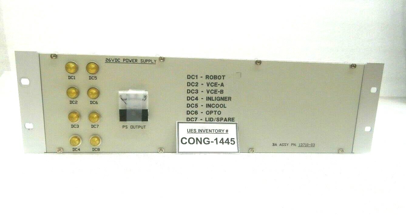 Brooks Automation 001-3710-03 26VDC Power Supply 13710-03 Cracked Display Used