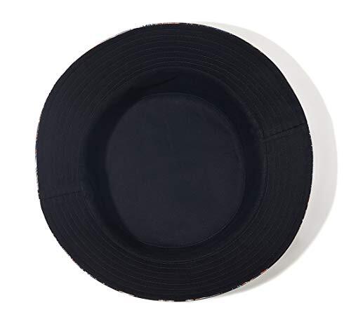 Bucket Hat for Men Women,Packable Reversible Printed Sun One Size Black Blue - Afbeelding 7 van 7