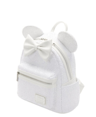 Loungefly sequin bridal backpack Minnie Mouse Sequin Wedding Mini Backpack main image 3