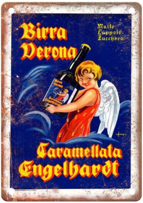 Caramellata Engelhardt Liquor Poster Retro Look Reproduction Metal Sign E1192