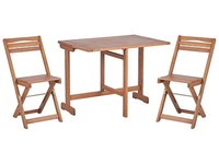 Bistro Set Wood Light Wood LENOLA