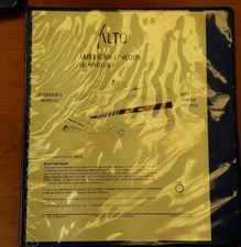 ALTO MPV 60 Power Sweeper Operator's Manual 