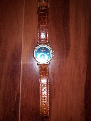 AUTHENTIC HUGO MAXX EURODESIGN 18K GOLD PL MENs MANs Wristwatch WATCH Red  Dial