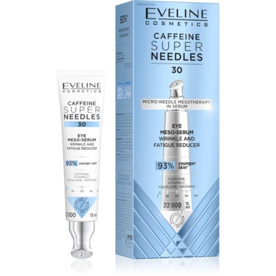 EVELINE FACE & BODY CARE Eveline Super Needles Caffeine 30 Meso-Serum Under Eyes Wrinkle Day Night 15ml