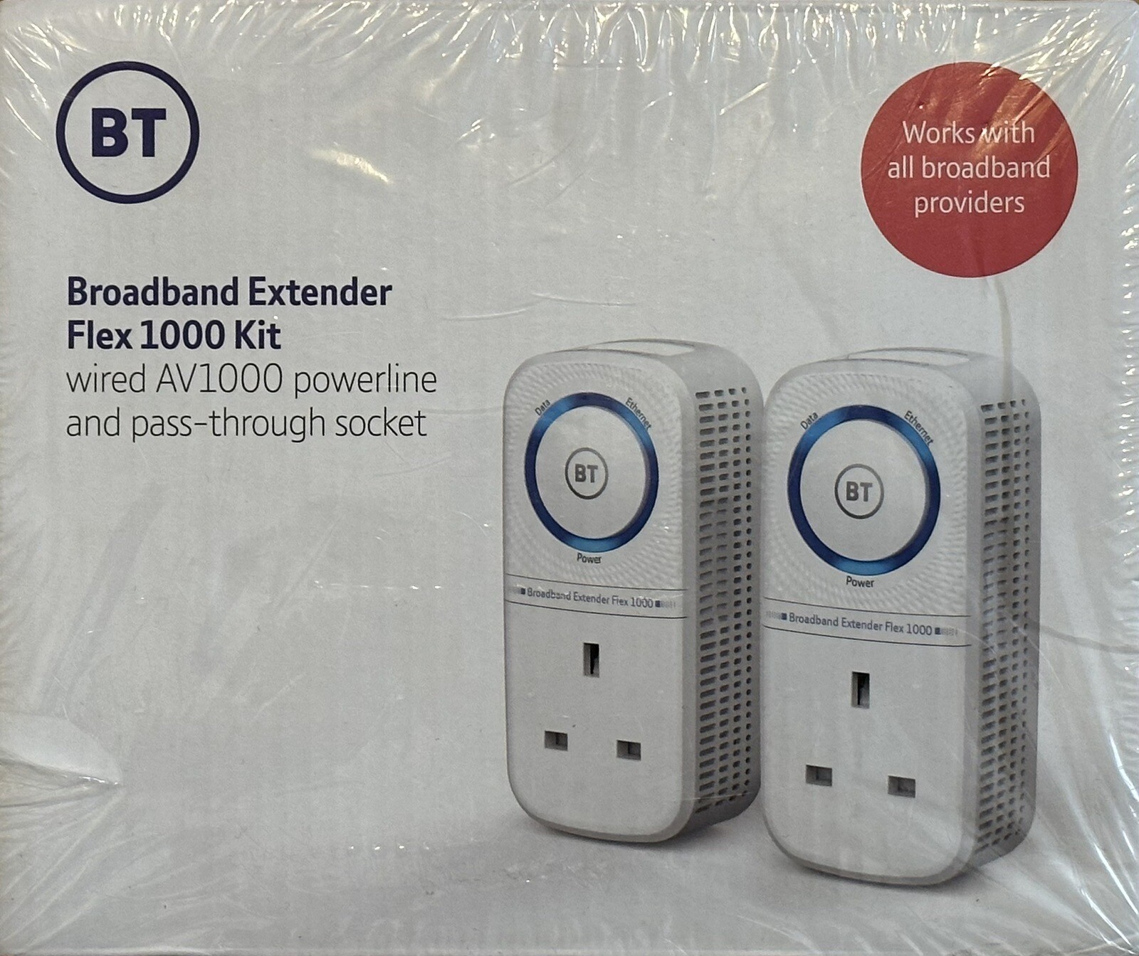 080219 BT Broadband Extender Flex 1000 Powerline Adapter, 57 OFF