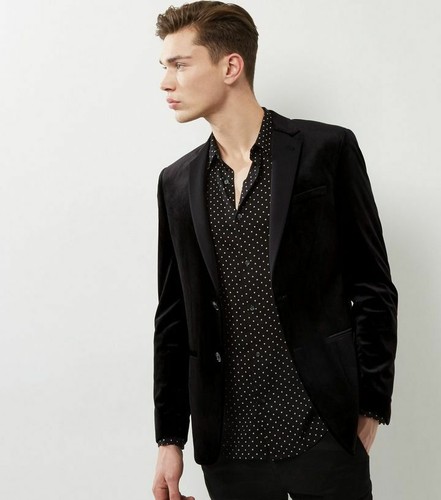 Bespoke Black Velvet Jacket Mens 
